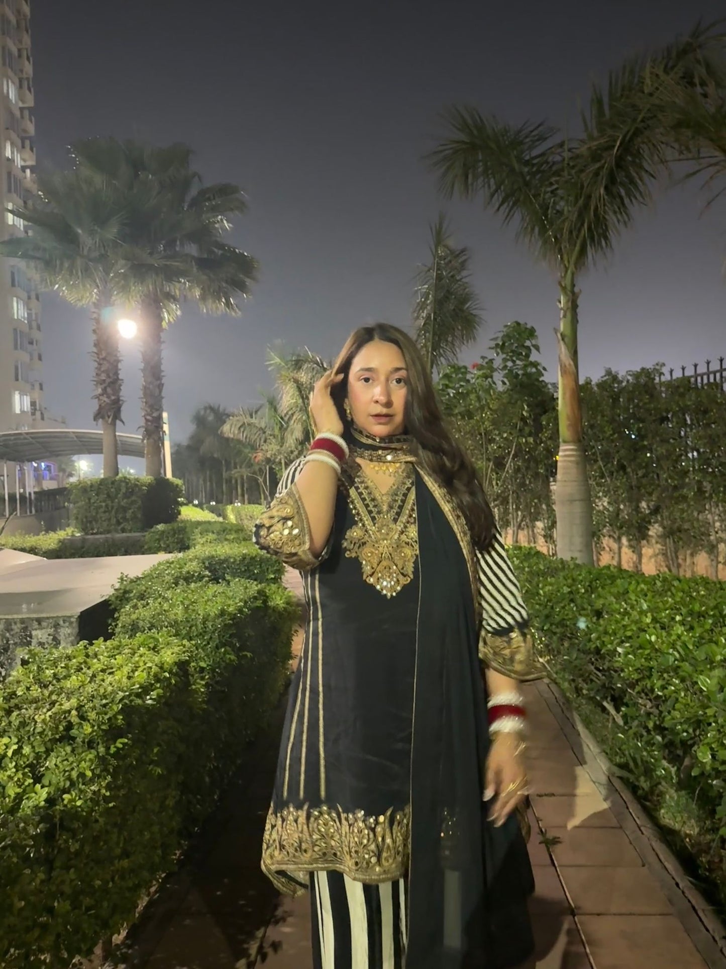 Royal Nari Striped Suit